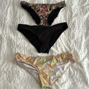 Lot of 3 bathing suits bottoms Victoria’s Secret  and H&M